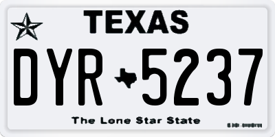 TX license plate DYR5237