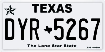 TX license plate DYR5267