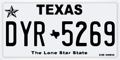 TX license plate DYR5269
