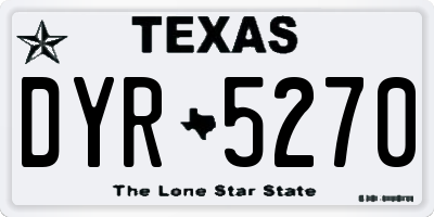 TX license plate DYR5270