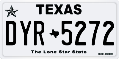 TX license plate DYR5272
