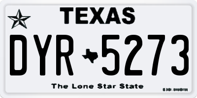 TX license plate DYR5273
