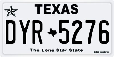 TX license plate DYR5276