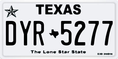 TX license plate DYR5277