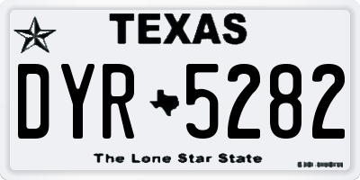 TX license plate DYR5282