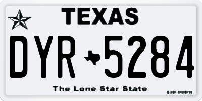 TX license plate DYR5284