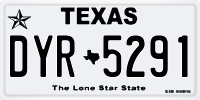 TX license plate DYR5291
