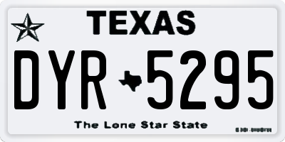 TX license plate DYR5295