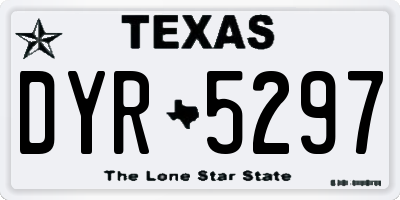 TX license plate DYR5297