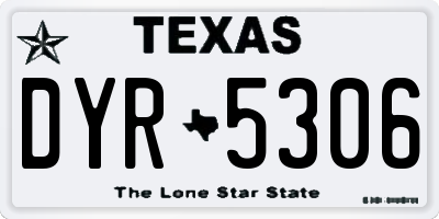 TX license plate DYR5306