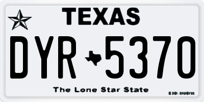 TX license plate DYR5370