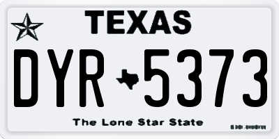 TX license plate DYR5373