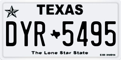 TX license plate DYR5495