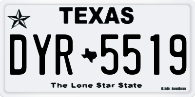 TX license plate DYR5519