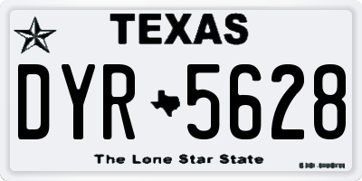 TX license plate DYR5628