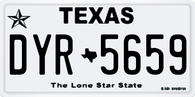 TX license plate DYR5659