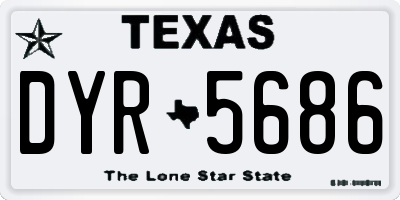TX license plate DYR5686