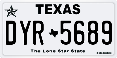 TX license plate DYR5689