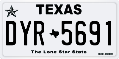 TX license plate DYR5691
