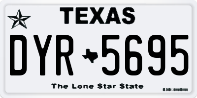 TX license plate DYR5695