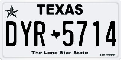 TX license plate DYR5714