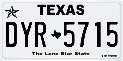 TX license plate DYR5715