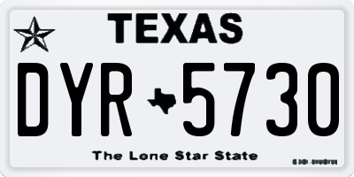TX license plate DYR5730