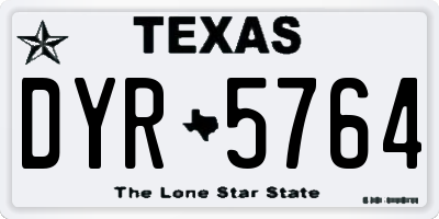 TX license plate DYR5764