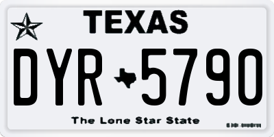 TX license plate DYR5790
