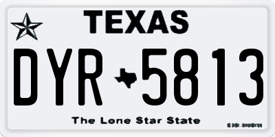 TX license plate DYR5813