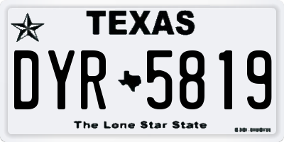 TX license plate DYR5819