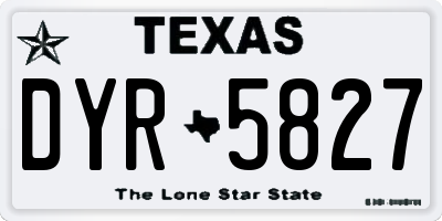 TX license plate DYR5827