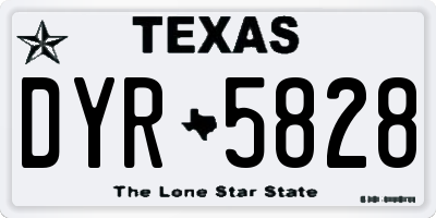 TX license plate DYR5828
