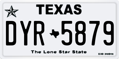 TX license plate DYR5879