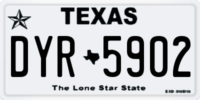 TX license plate DYR5902