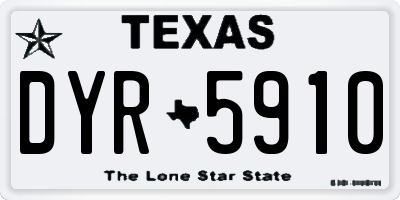 TX license plate DYR5910