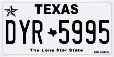 TX license plate DYR5995
