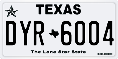 TX license plate DYR6004