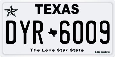 TX license plate DYR6009