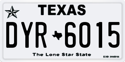 TX license plate DYR6015