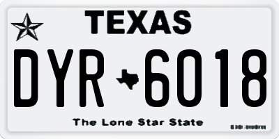 TX license plate DYR6018