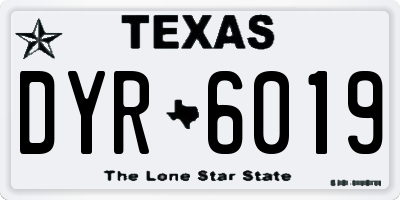 TX license plate DYR6019
