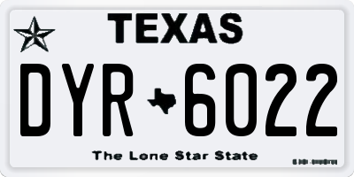 TX license plate DYR6022