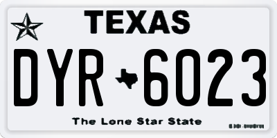 TX license plate DYR6023