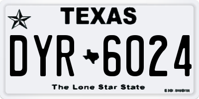 TX license plate DYR6024