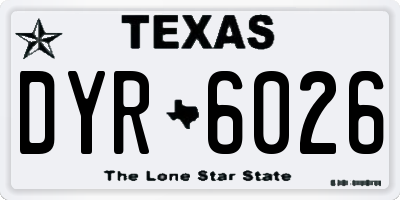 TX license plate DYR6026
