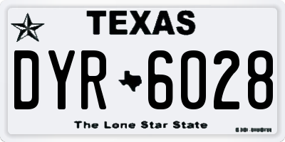 TX license plate DYR6028