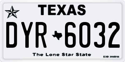 TX license plate DYR6032