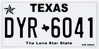 TX license plate DYR6041