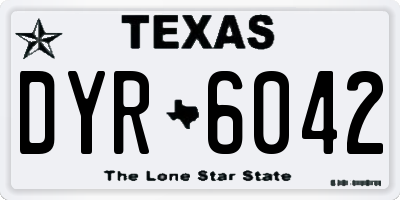 TX license plate DYR6042